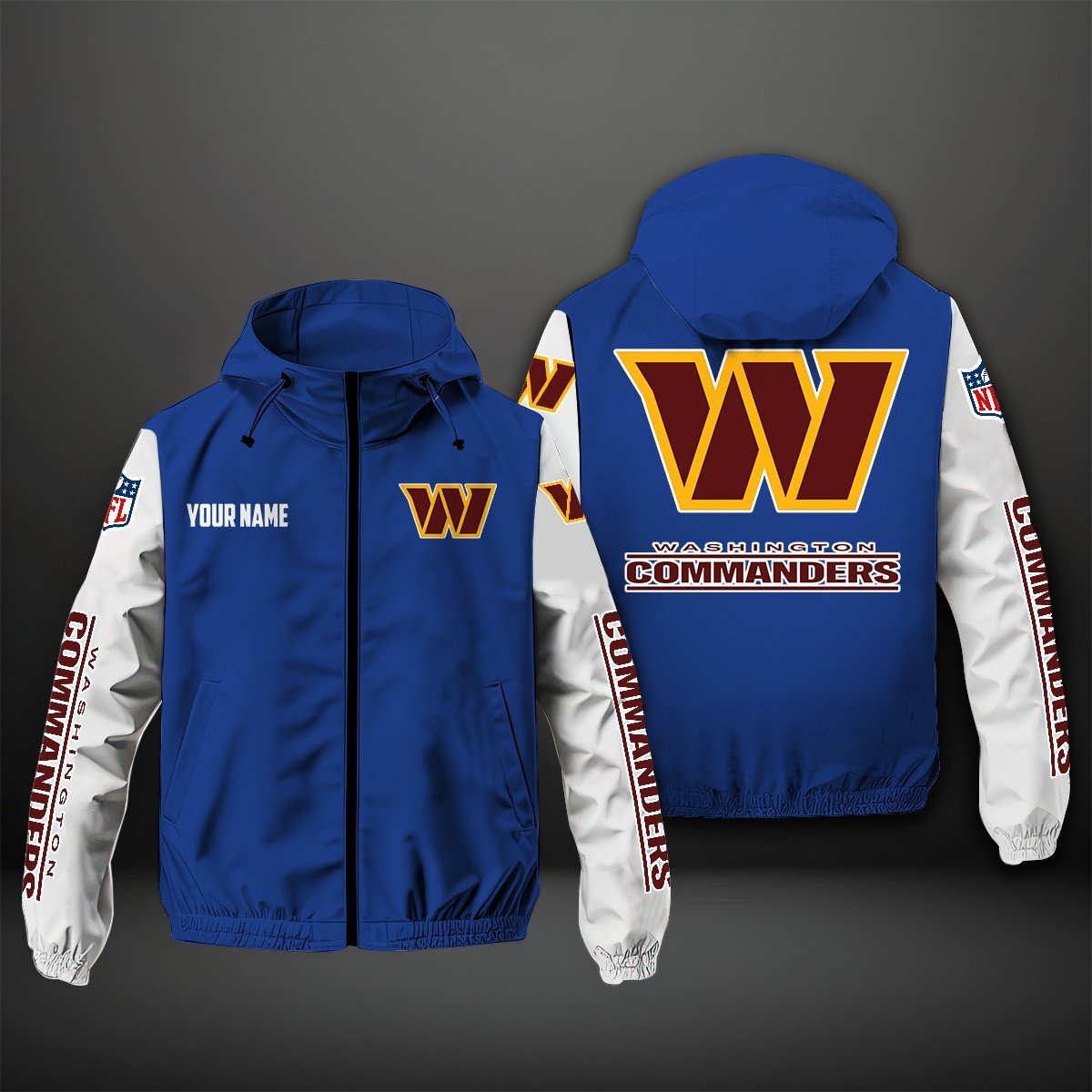 Washington Football Team NFL Personalized Windbreaker Jacket For Fan
