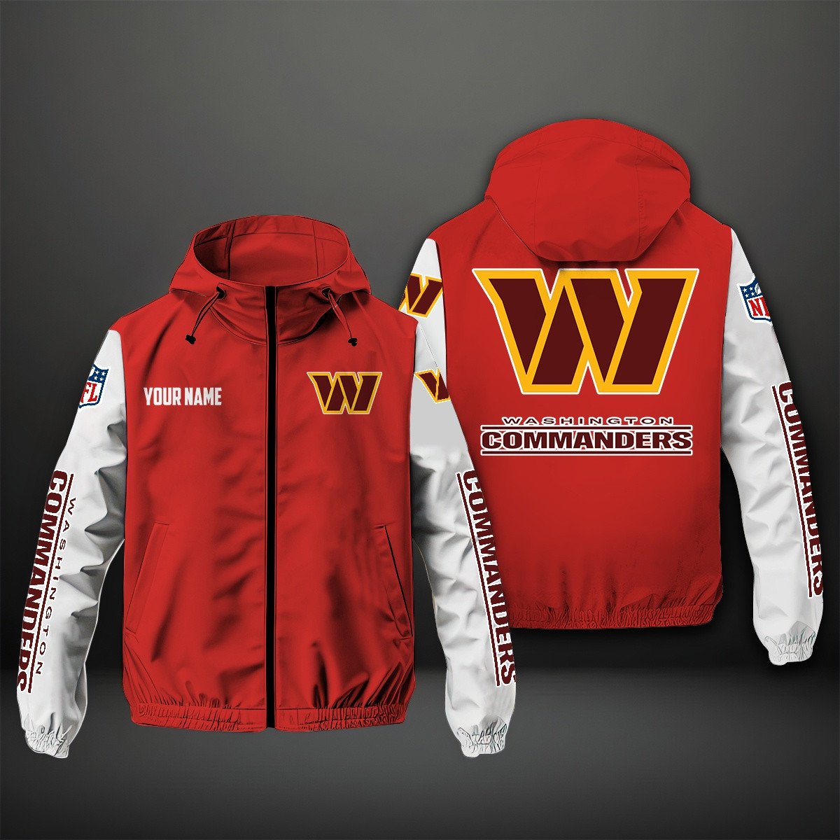 Washington Football Team NFL Personalized Windbreaker Jacket For Fan