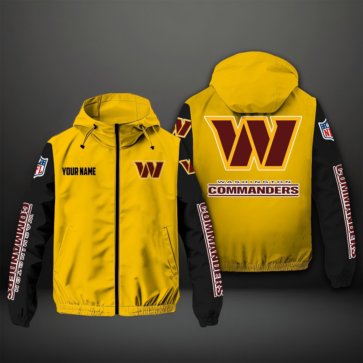 Washington Football Team NFL Personalized Windbreaker Jacket For Fan