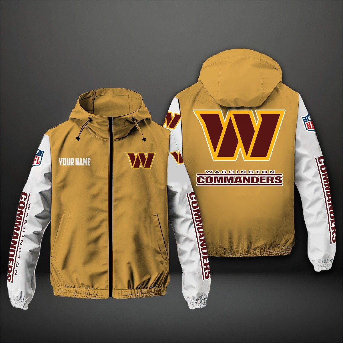Washington Football Team NFL Personalized Windbreaker Jacket For Fan