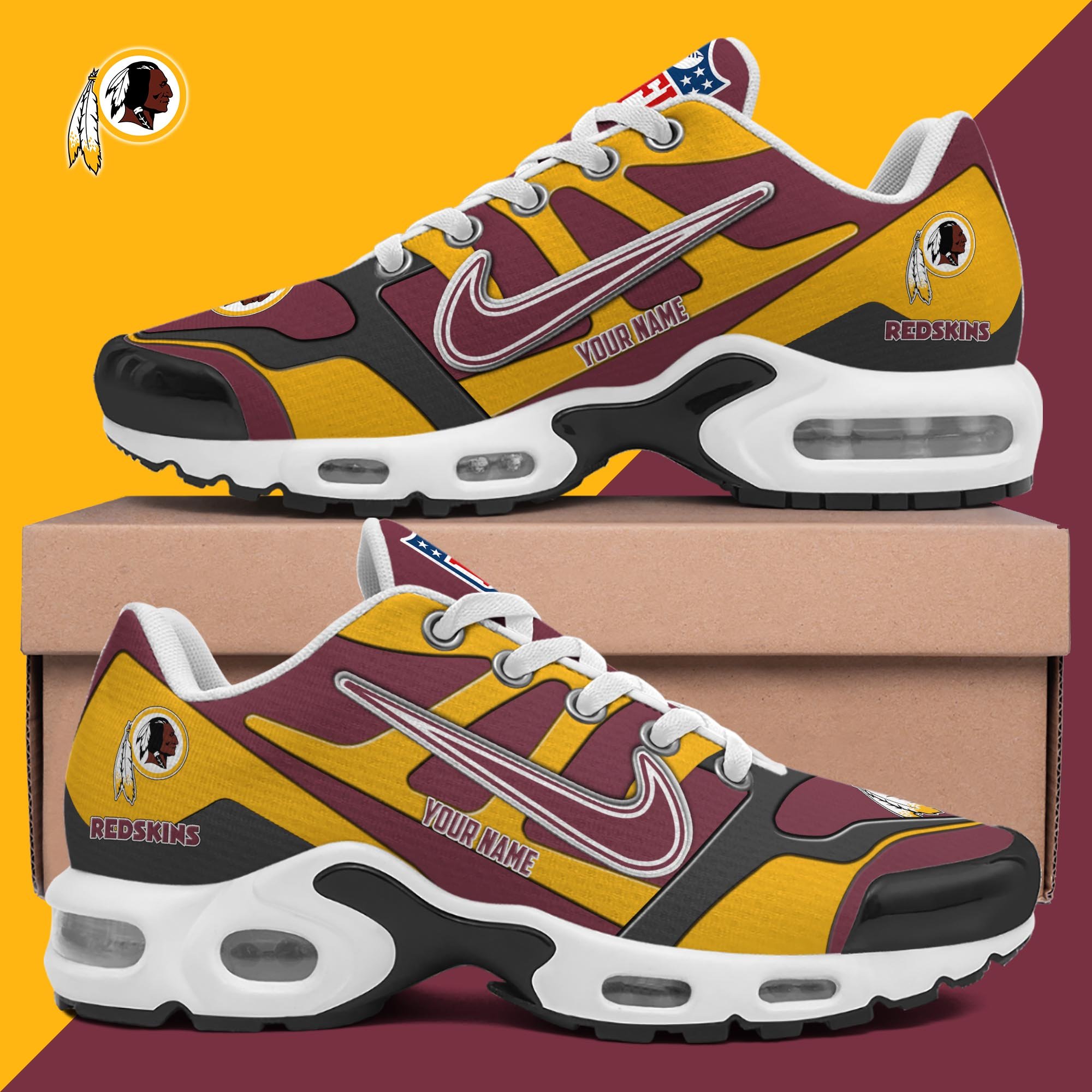 Washington Redskins TN Shoes Custom Your Name, Shoes For Sport Fans, Gift For Fans