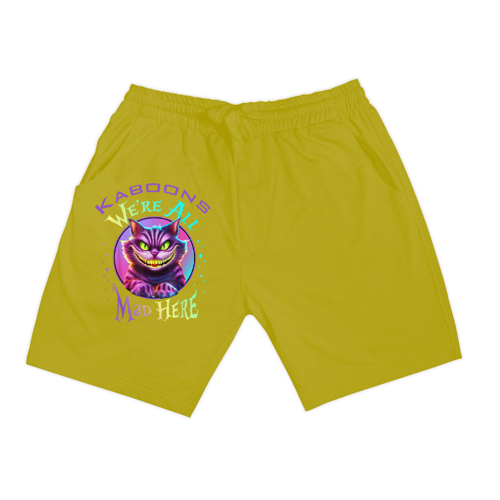 We're All Mad Here Wonderland Funny Cat Mysterious Smile Shorts - Image 4