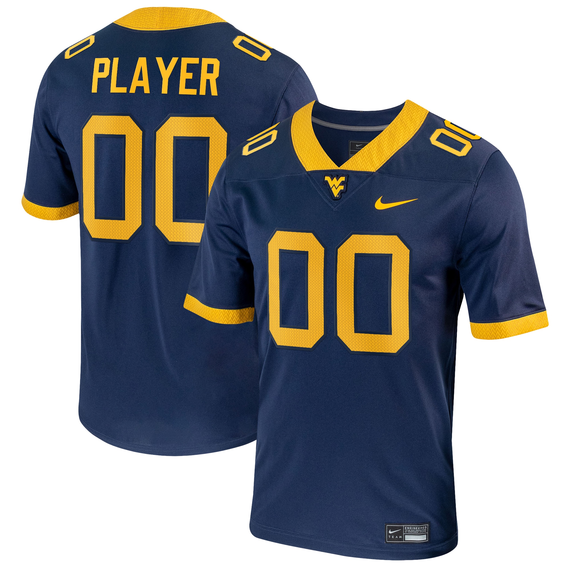 West Virginia Mountaineers Nike Pick A Player NIL Replica Football Jersey - Navy Update 27-2-2025