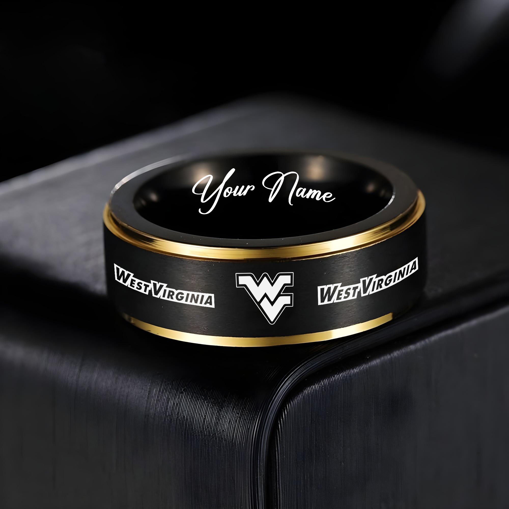 West Virginia Mountaineers Stainless Steel Rings Comes With Box 2025 Versions, Gifts For Fan