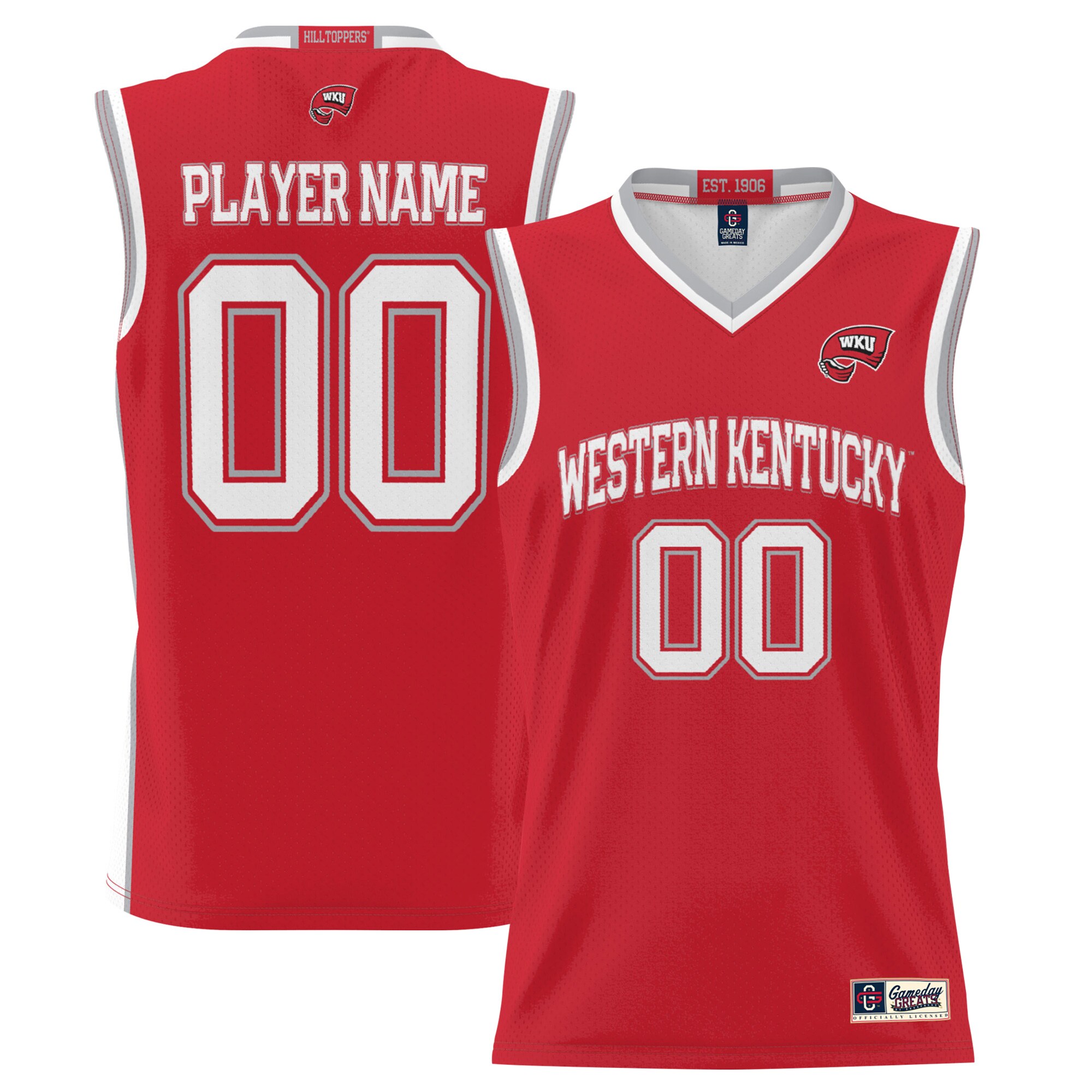 Western Kentucky Hilltoppers Gameday Greats Mens NIL Pick A Player Lightweight Basketball Jersey - Red Update 27-2-2025