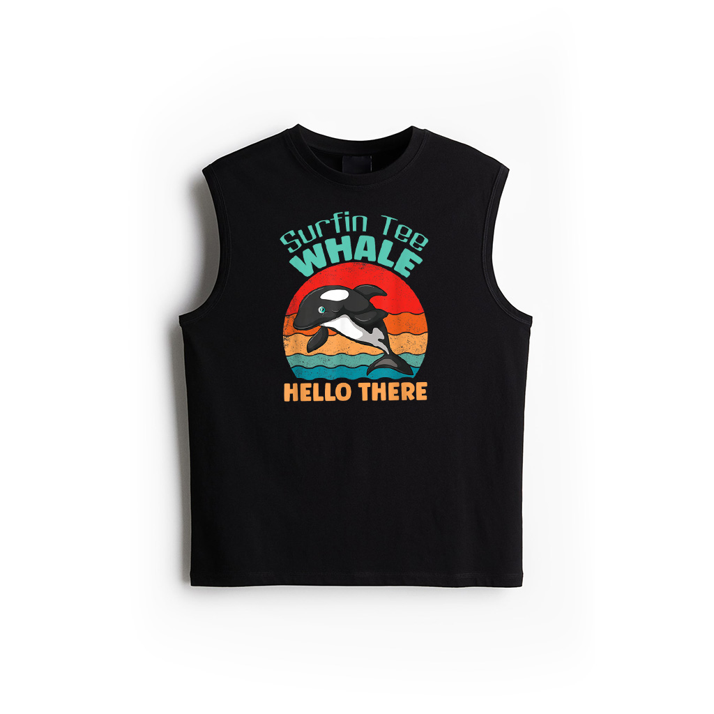 Whale Hello There Retro Vintage Orca Tank Top