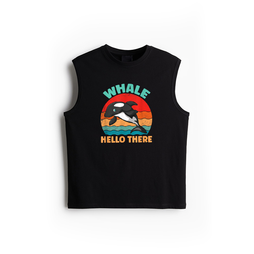 Whale Hello There Retro Vintage Orca Tank Top