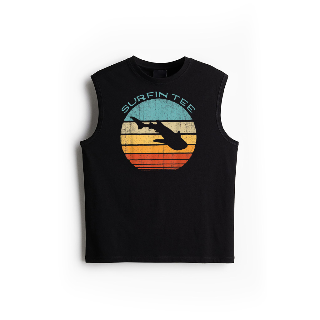 Whale Shark Retro Vintage 60S 70S Sunset Sea Animal Lovers Tank Top