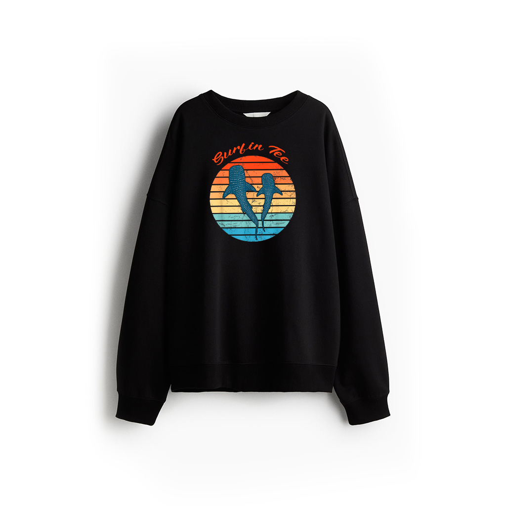 Whale Shark Vintage Sunset Sweatshirt