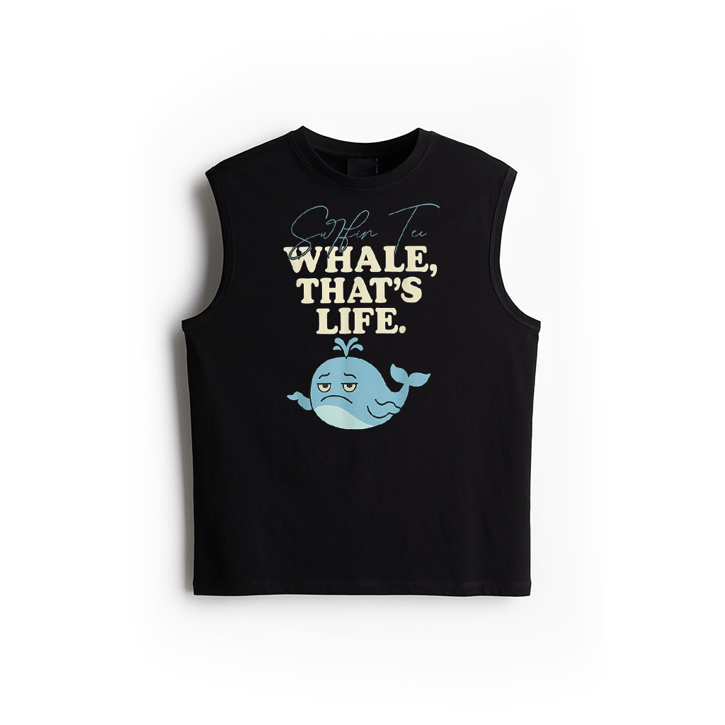 Whale, Thats Life Retro Whale Graphic Tank Top