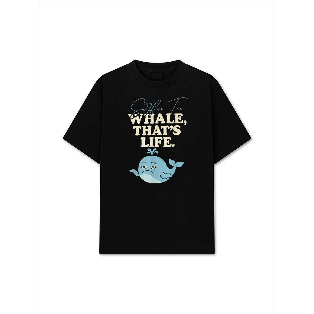 Whale, Thats Life Retro Whale Graphic T-Shirt