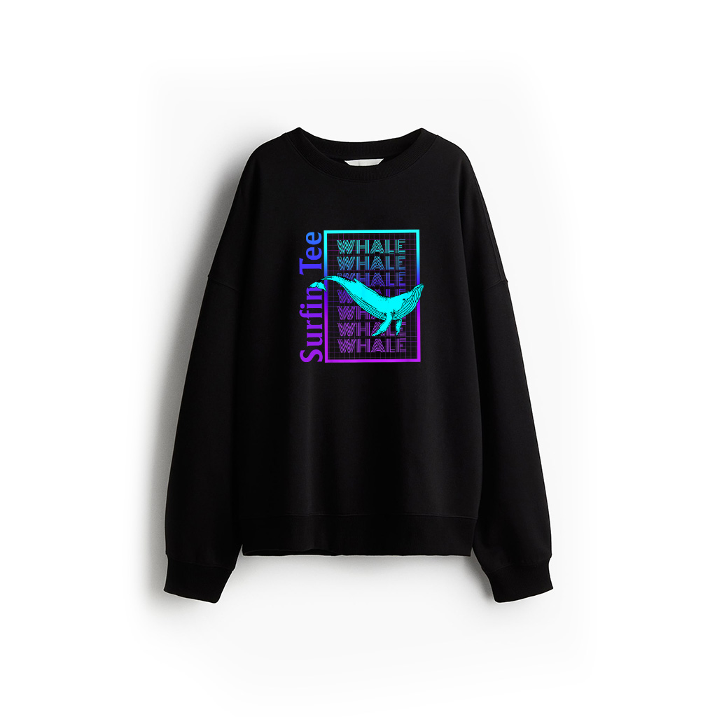 Whale Vintage Retro Whale Sweatshirt