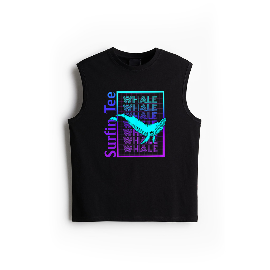 Whale Vintage Retro Whale Tank Top