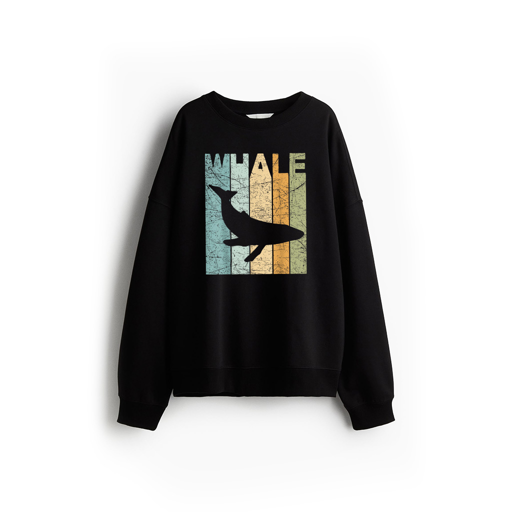 Whale Vintage Whale Lover Oceanology Retro Cetology Sweatshirt