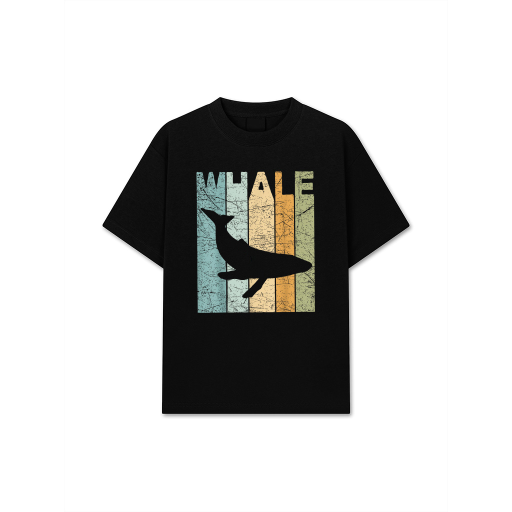 Whale Vintage Whale Lover Oceanology Retro Cetology T-Shirt