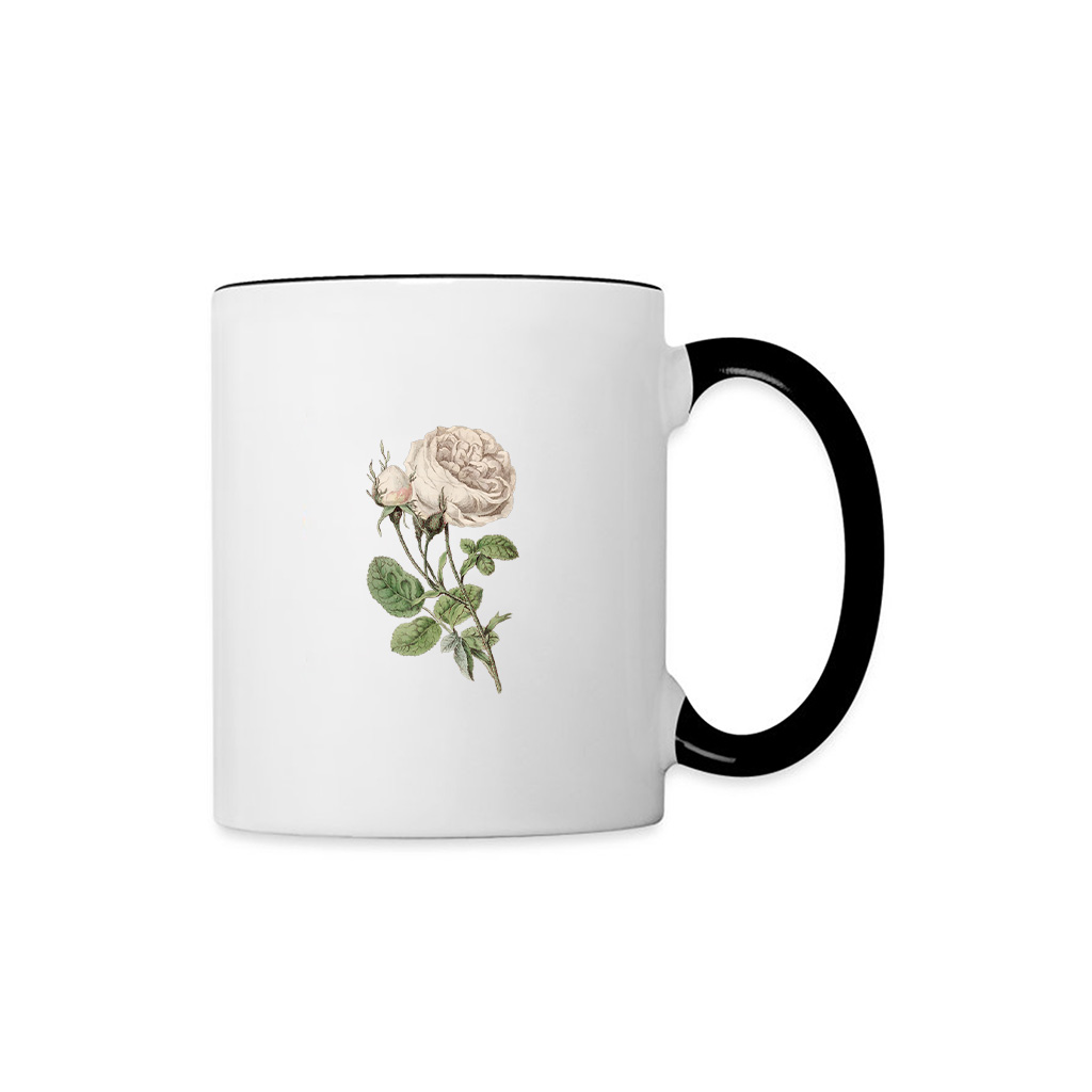 White Rose Vintage Botanical Mug
