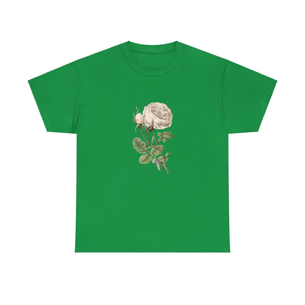 White Rose Vintage Botanical T-Shirt