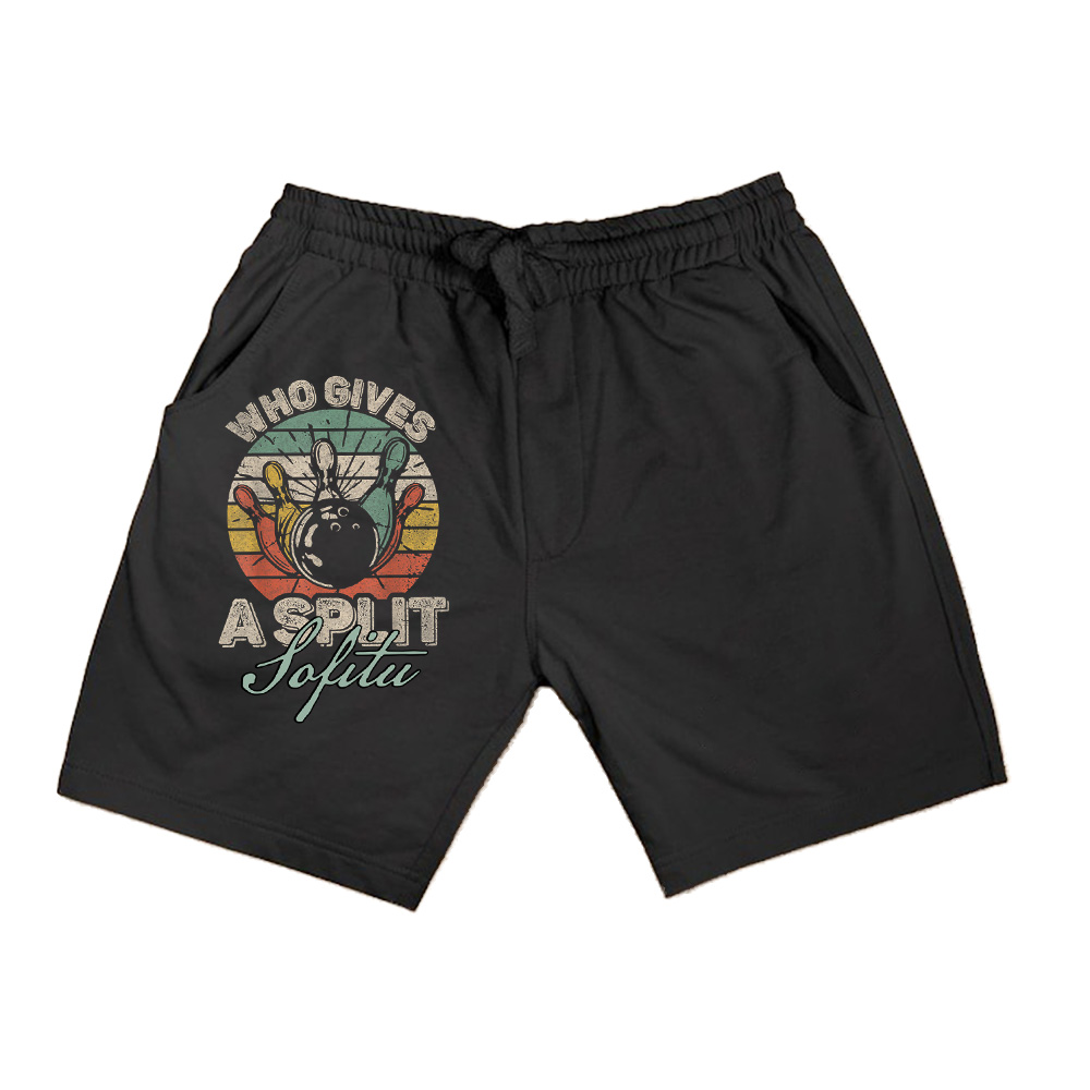 Who Gives A Split Retro Bowling Bowler Team Funny Shorts