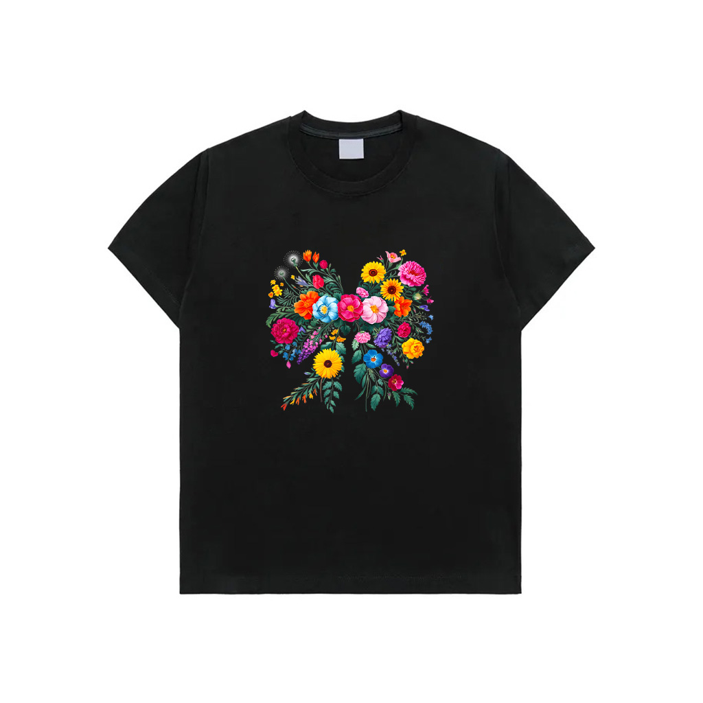 Wildflower Bow Flower Spring Vintage Floral Summer Girly T-Shirt