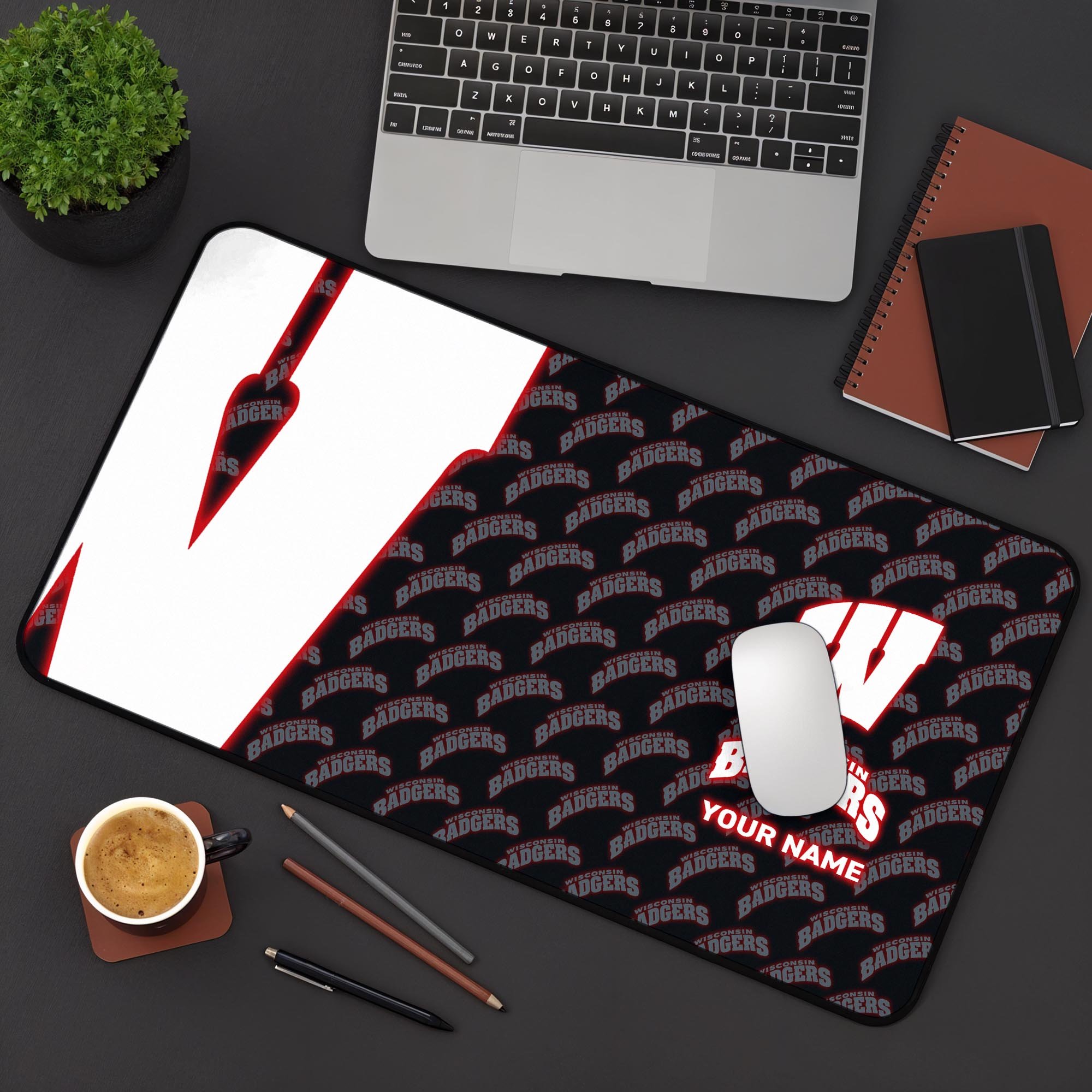 Wisconsin Badgers 2025 Version Mouse Pad Custom Printed, Sport Team Mouse Pad, Sport Gift For Fans