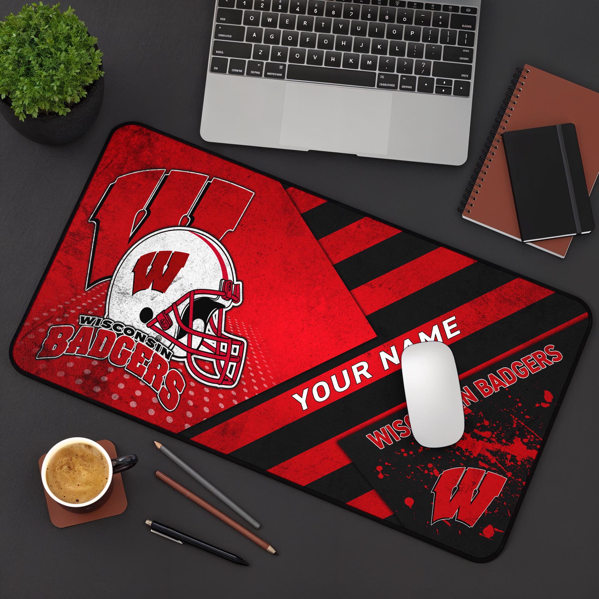 Wisconsin Badgers 2025 Version Mouse Pad Custom Printed, Sport Team Mouse Pad, Sport Gift For Fans