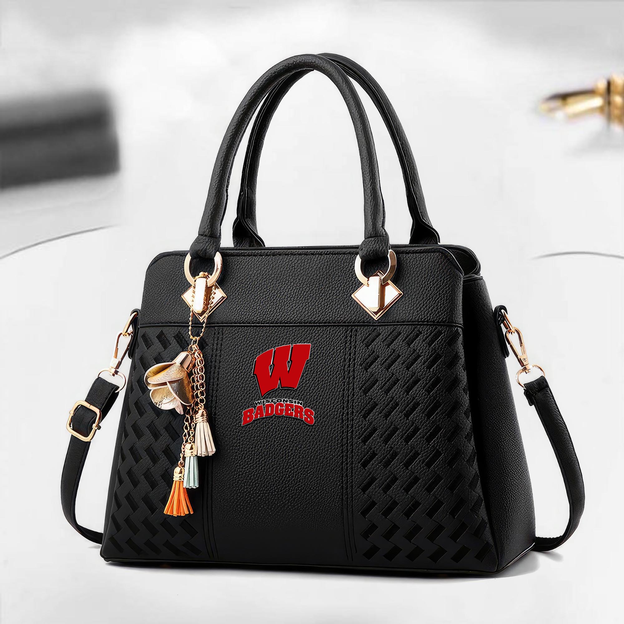 Wisconsin Badgers Deluxe Handbag For Women 2025 Versions, Sport Deluxe Handbag, Mothers Day Gift