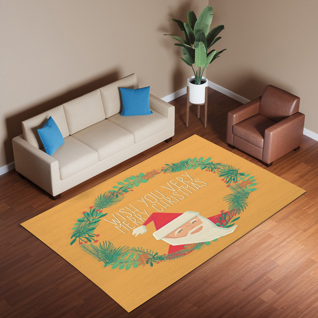 Wish You A Very Merry Christmas Rug