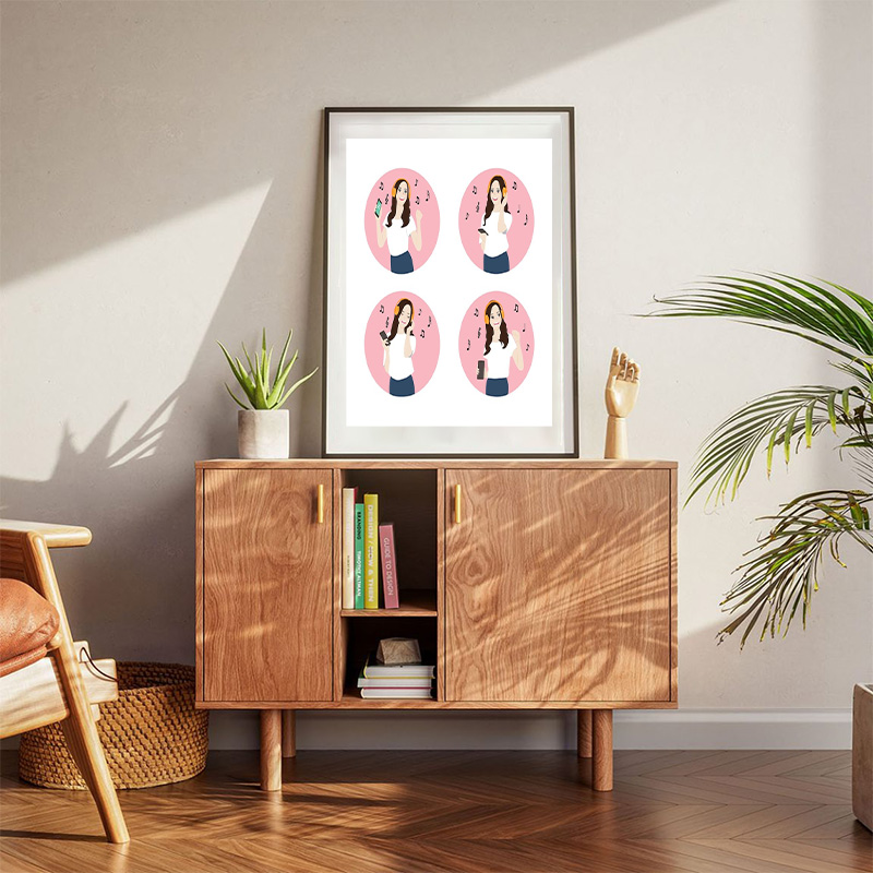 Woman Listen Sound Poster
