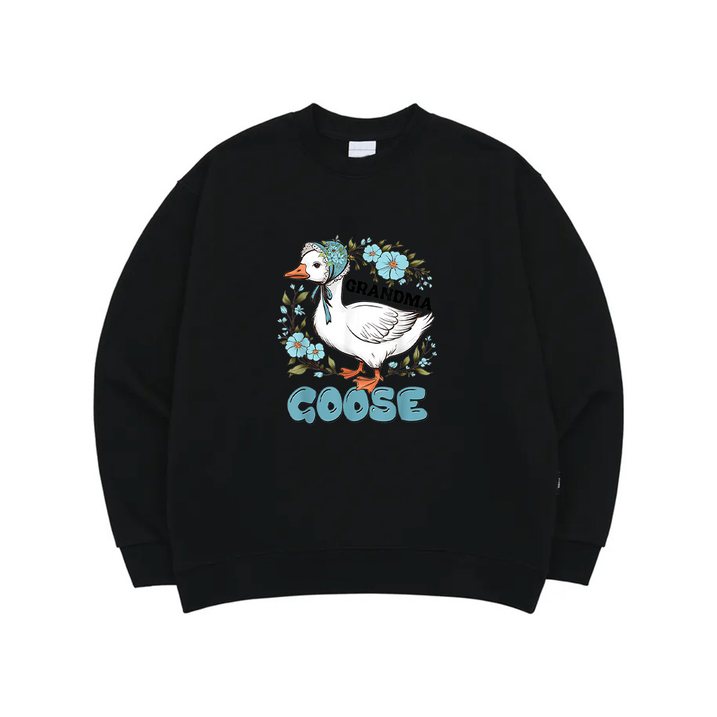 Women Floral Grandma Goose Mother's Day Silly Goose Family Sweatshirt