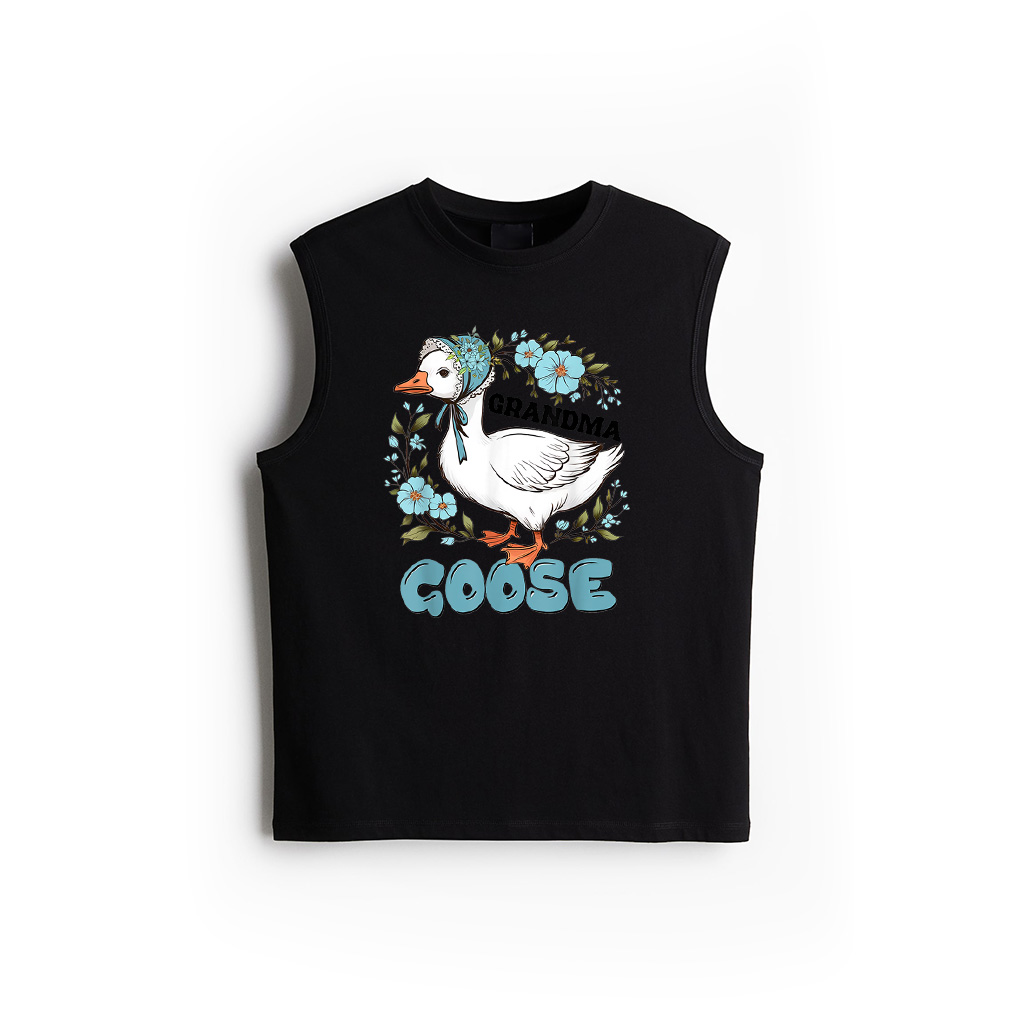 Women Floral Grandma Goose Mother's Day Silly Goose Family Tank Top