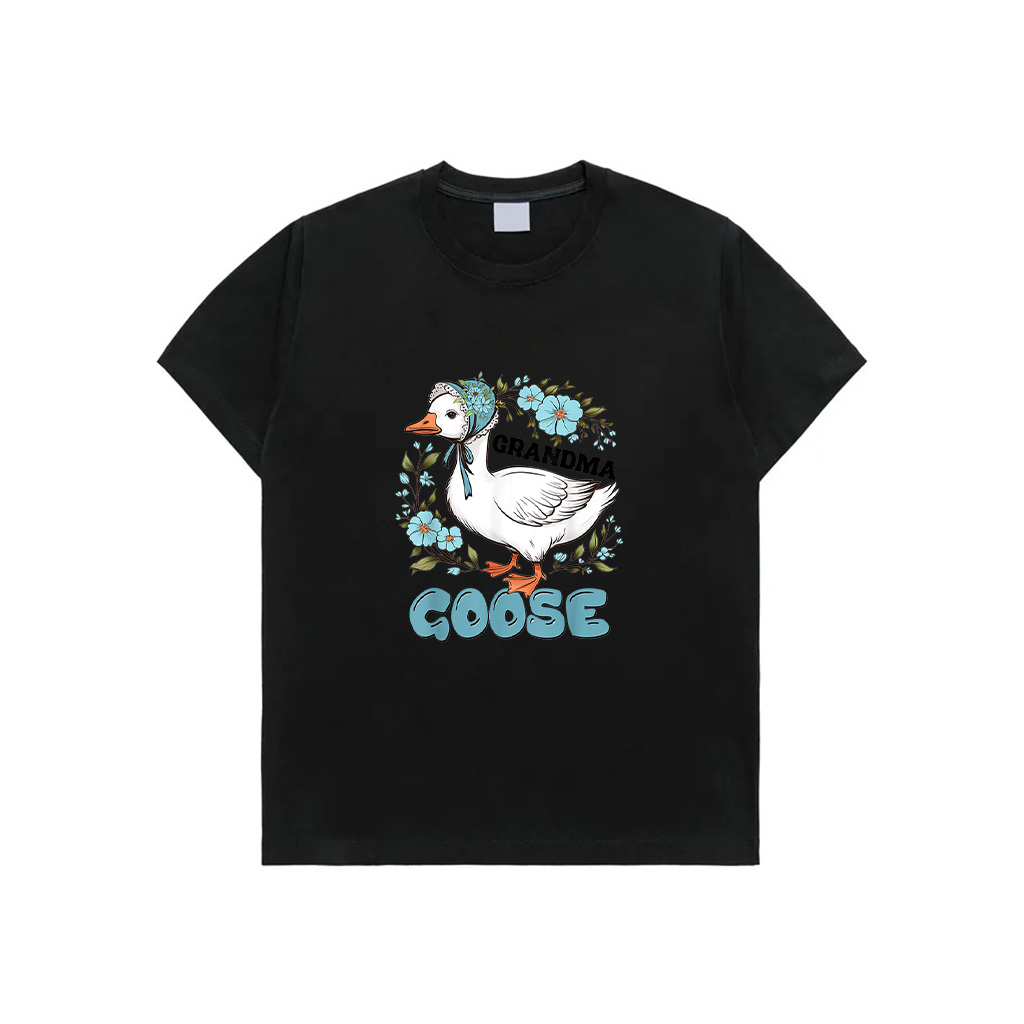 Women Floral Grandma Goose Mother's Day Silly Goose Family T-Shirt
