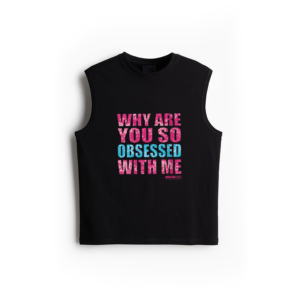 Womens Mean Girls Floral Why Are You So Obsessed With Me Tank Top