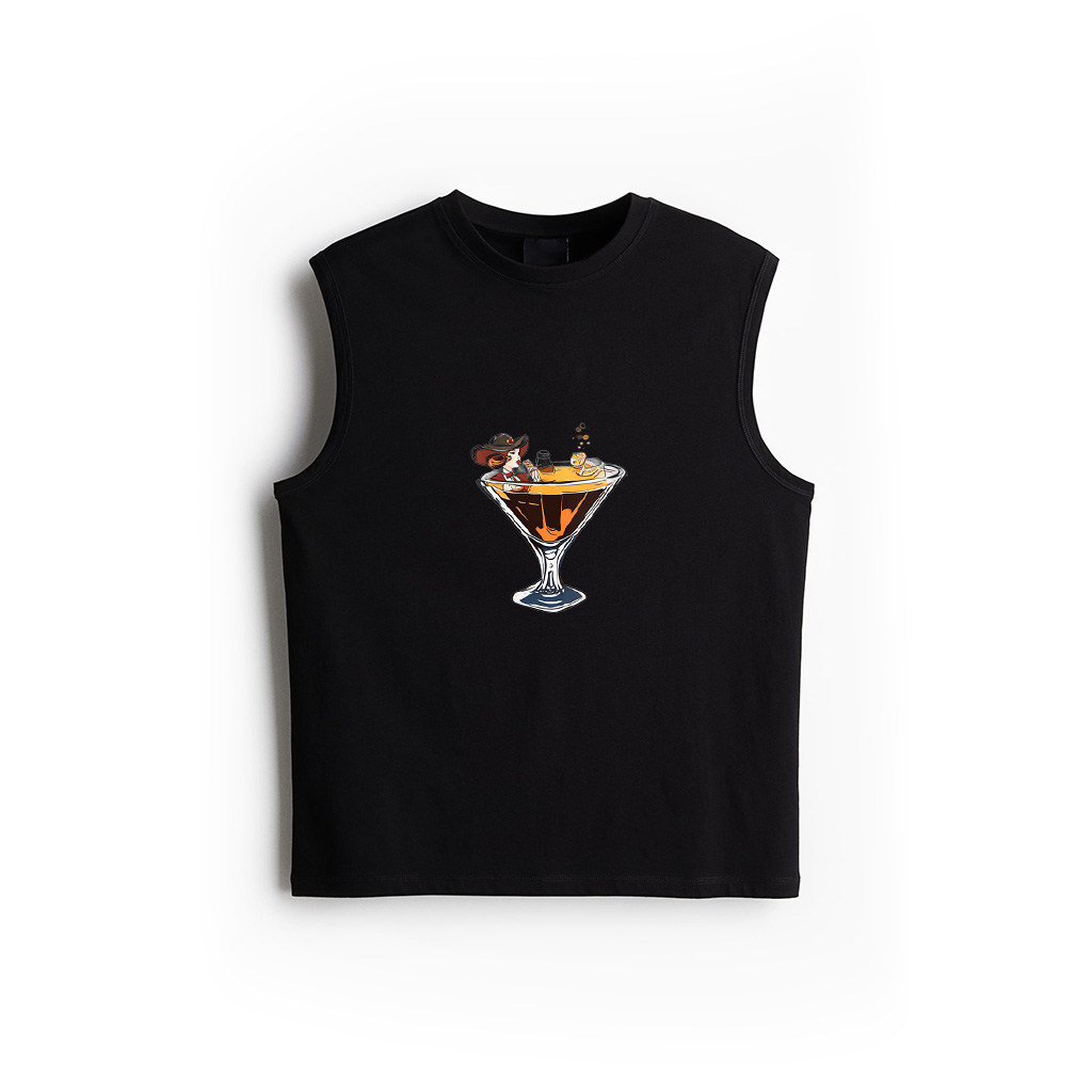 Womens Vintage Espresso Martini Coffee Lover Design Cold Cocktail Tank Top