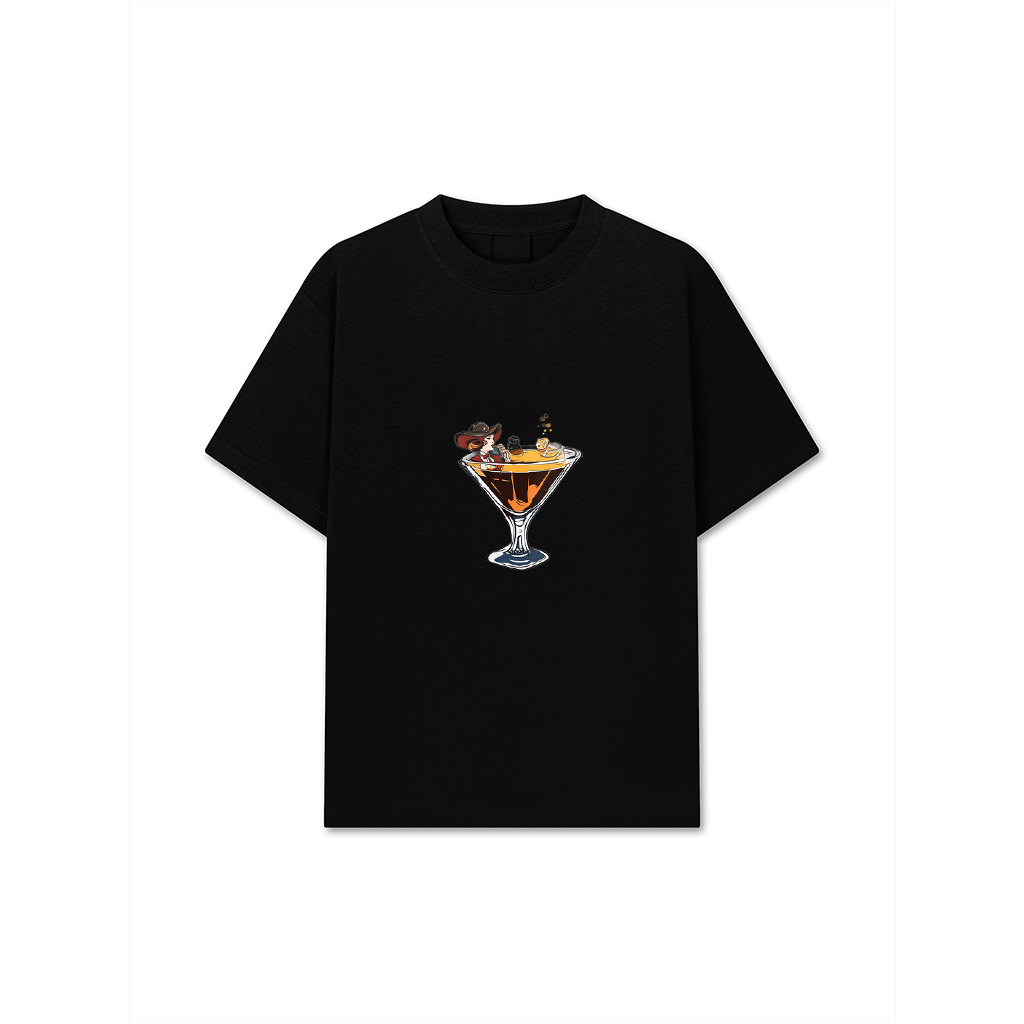Womens Vintage Espresso Martini Coffee Lover Design Cold Cocktail T-Shirt