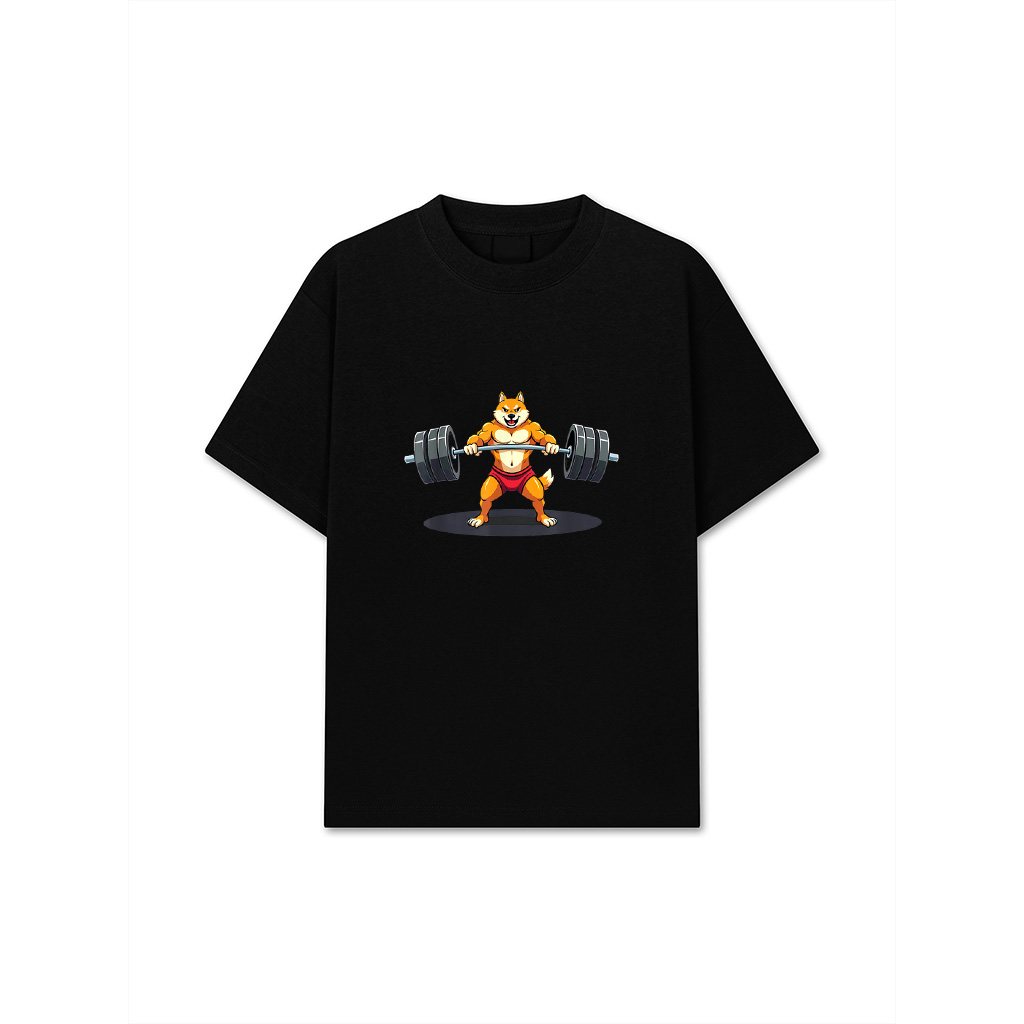 Workout Gym Shiba Inu Dog Deadlift Weightlifting T-Shirt