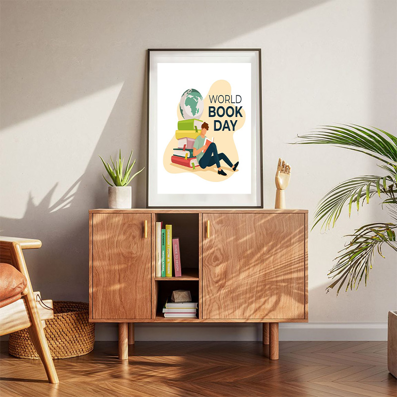 World Book Day Reading Book Poster
