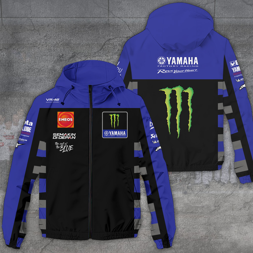 Yamaha Motor Racing Racing F1 Style Windbreaker Jacket For Fans