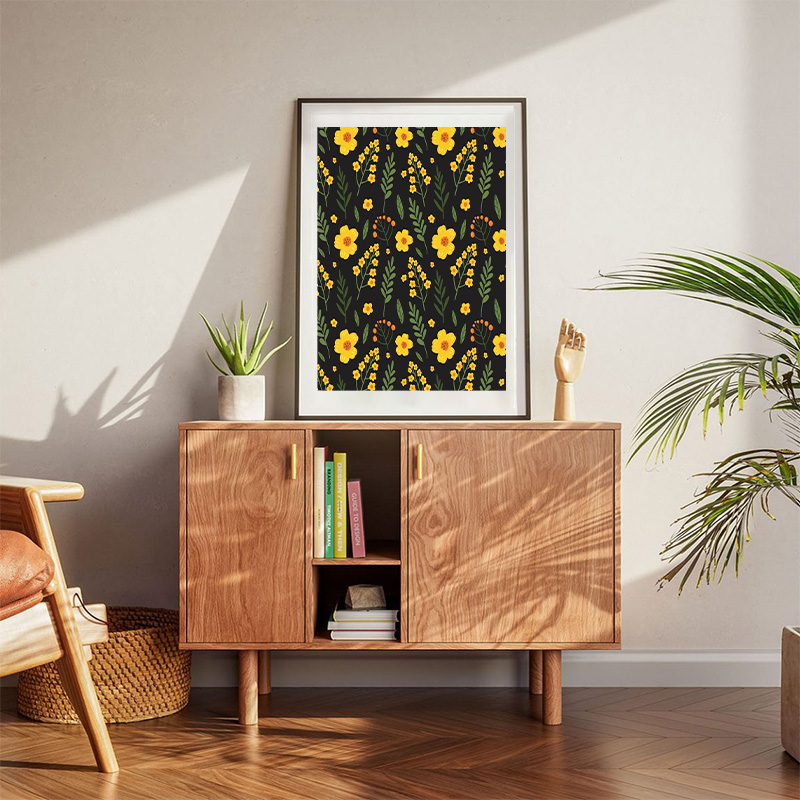 Yellow Flower Garden Poster