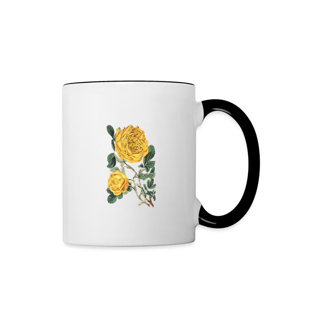 Yellow Rose Vintage Flower Mug
