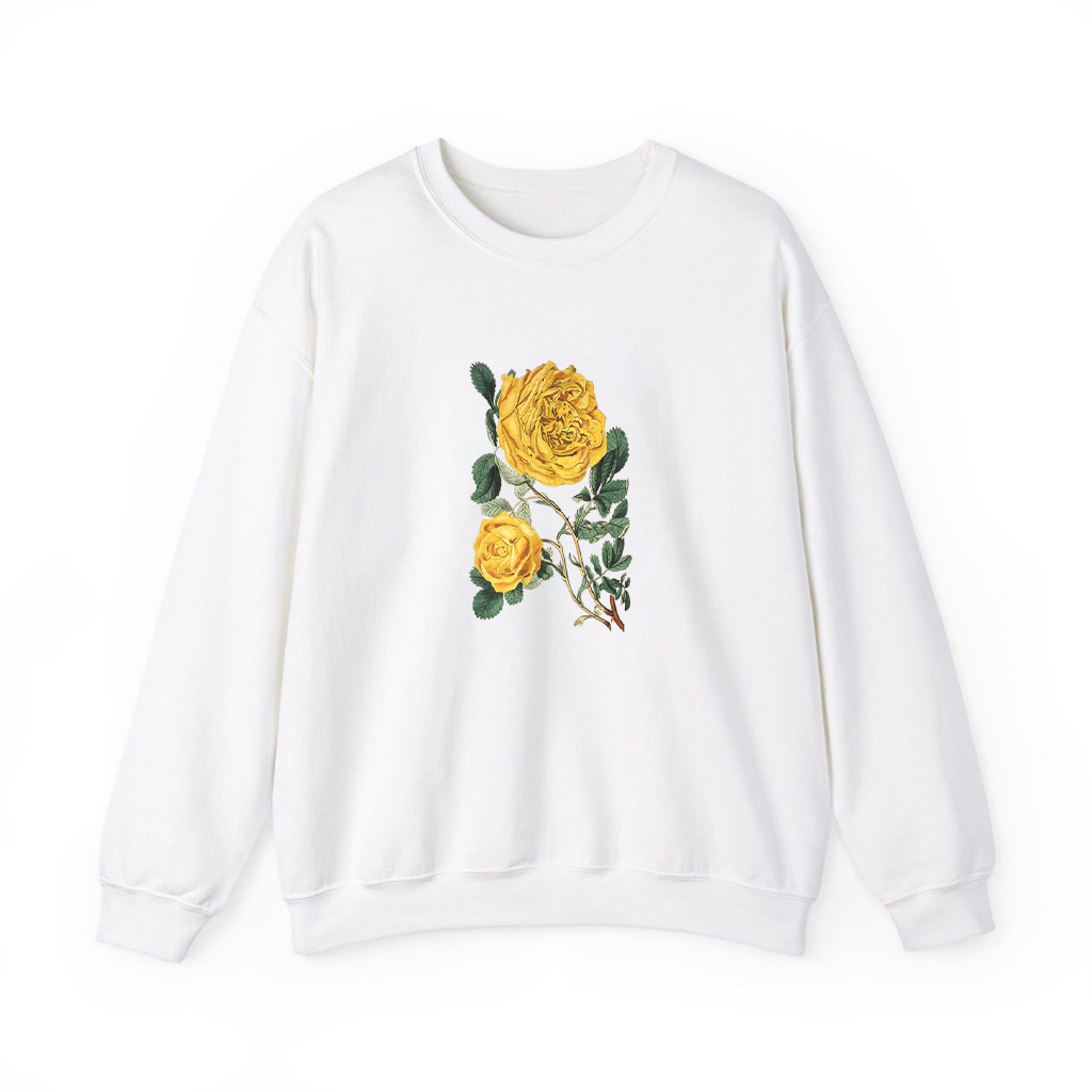 Yellow Rose Vintage Flower Sweatshirts