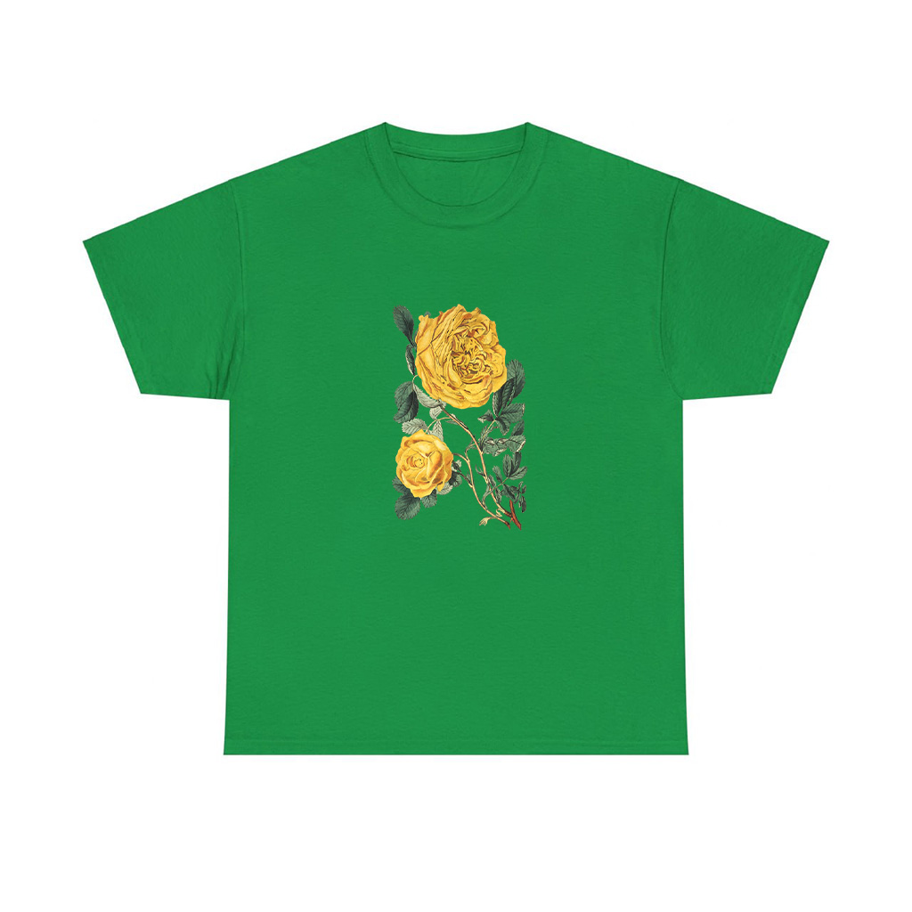Yellow Rose Vintage Flower T-Shirt