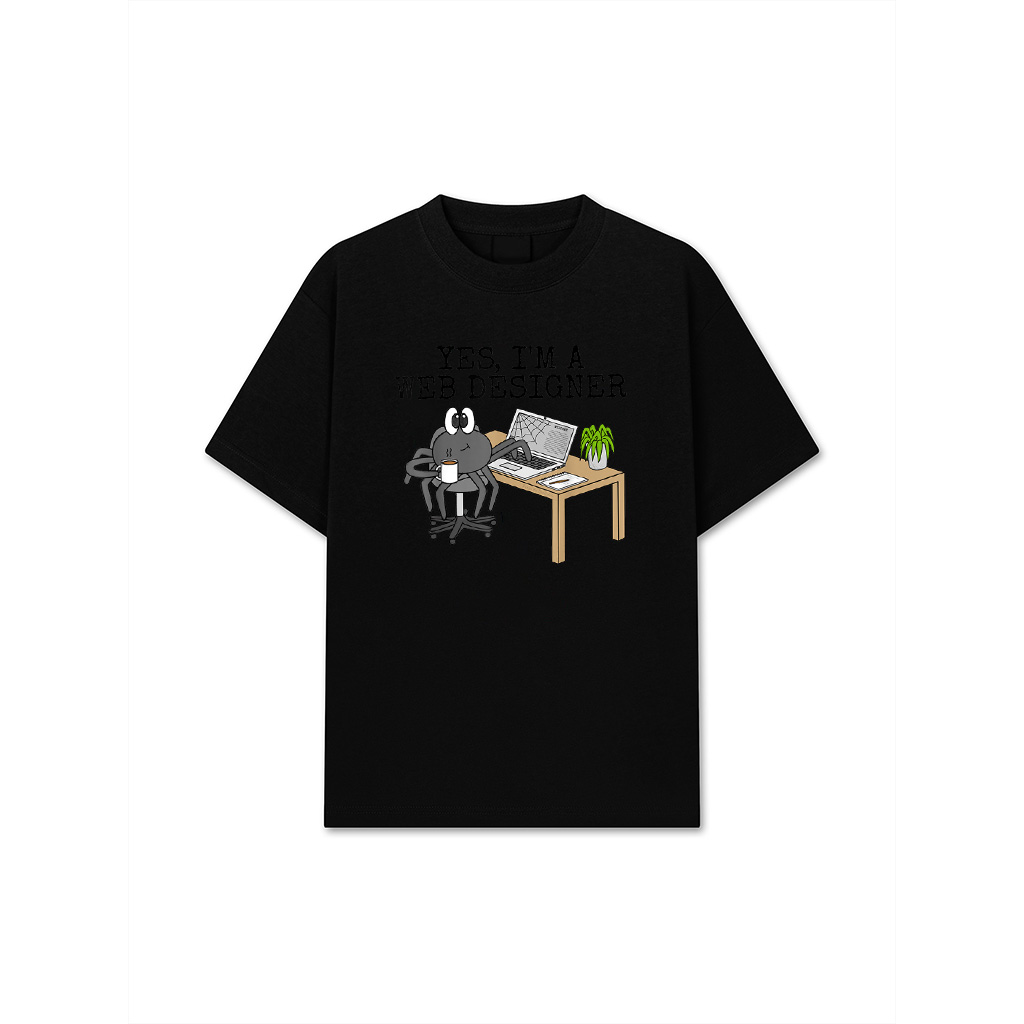 Yes I'm A Web Designer, Programmer Developer Spider Funny T-Shirt